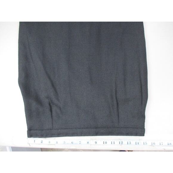 VINTAGE Pencil Skirt Gibi Roma Womens 10 30x25 Virgin Wool Black Dark Academia M - Picture 3 of 11